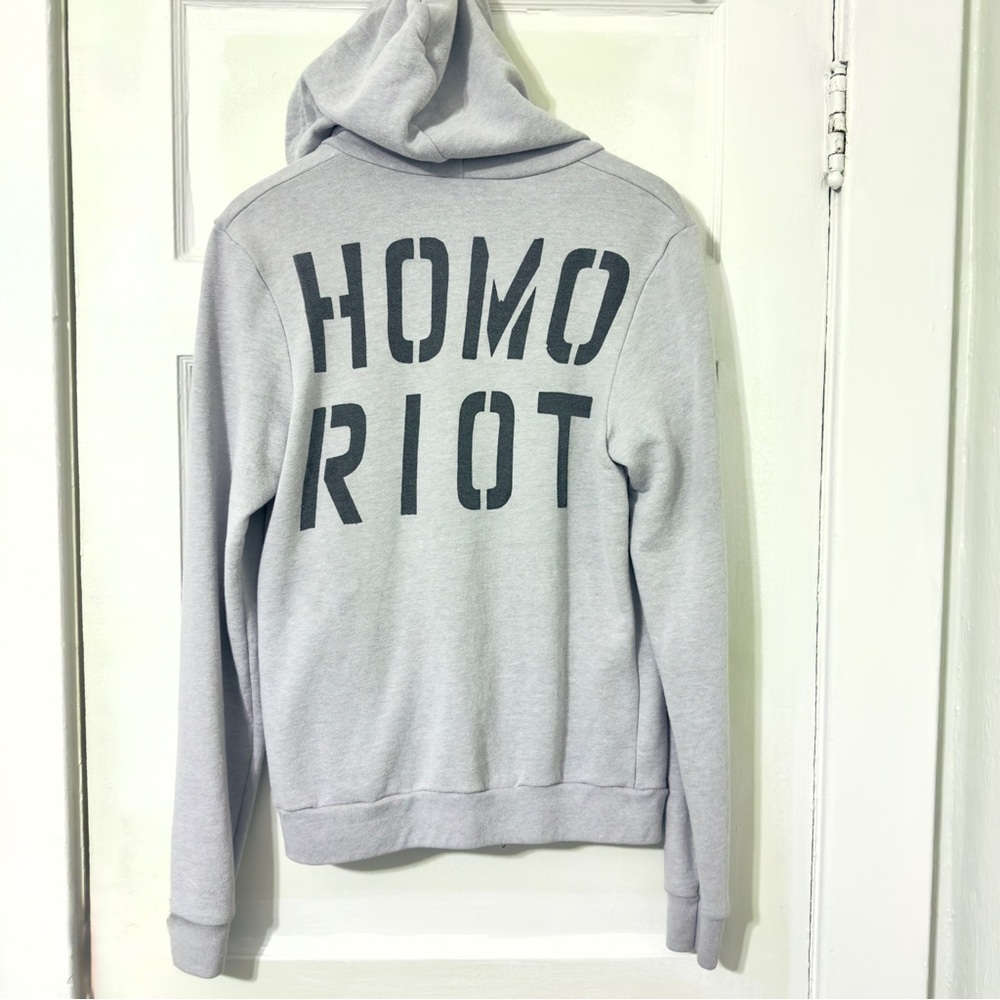 American Apparel Gray Hoodie - HOMO RIOT